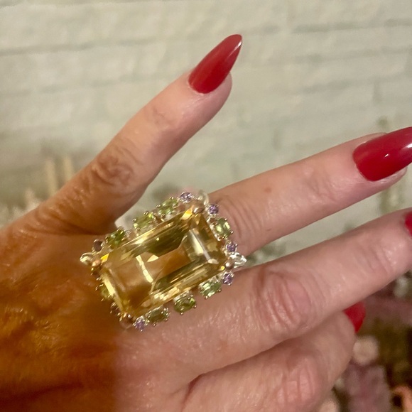 Citrine and gemstone ring - Picture 8 of 16